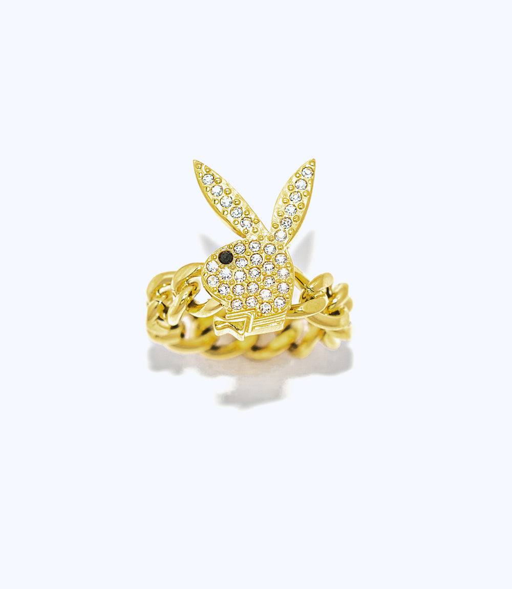 The Gold Playboy Chain Ring